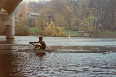 Speakmon 1996 - Doug returning to the dock after the race